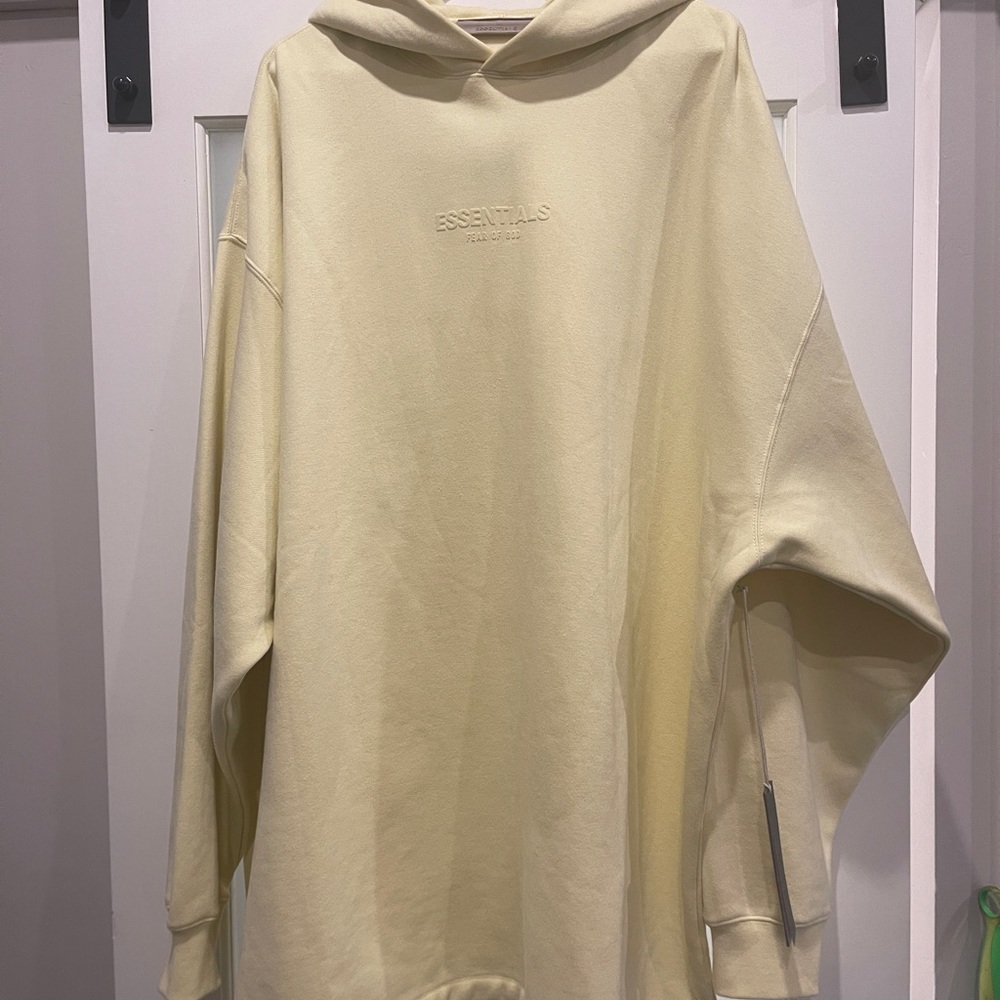 BNWT FEAR OF GOD ESSENTIALS YELLOW RELAXED FIT HOODIE XXL